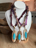 Bandana Feather Pendant Necklace