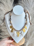 Saddle Tan Bandana Charm Necklace