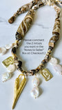 Silkies Bandana Necklace - Baroque Pearls (5 Charms)