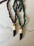 Bandana Bone/Horn Pendant Necklace