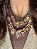 Cranberry Mauve - Large Hammered Bubble Heart