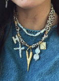 Silkies Bandana Necklace - Black & Green (5 Charms)