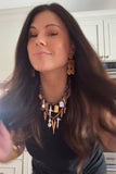 [Taupe Brown] Bandana Charm Necklace