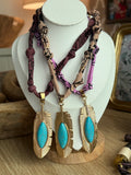Bandana Feather Pendant Necklace