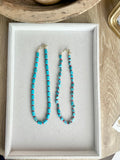 Beaded GEMSTONE Necklaces- Turquoise & Red