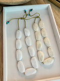 Marbled Flat Gemstone Style Necklaces (adjustable 15"-26")