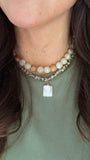 Beaded GEMSTONE Necklaces- NEUTRAL Colors
