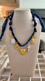 [Navy Denim] Bandana Charm Necklace