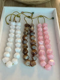 Chunky Marbled Gemstone Style Necklaces  (adjustable 15"-26")