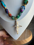 Multi Color #1 Silky Bandana Charm Necklace