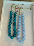 Chunky Marbled Gemstone Style Necklaces  (adjustable 15"-26")