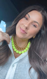 Chunky Marbled Gemstone Style Necklaces  (adjustable 15"-26")