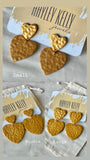 Hammered Metallic "HEARTS" - (Gold/Silver)