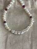 Chunky Bold Freshwater Pearl & WORD BRACELETS