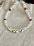 Petite Freshwater Pearl & Gemstone [Personalized] WORD BRACELETS