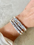 Petite Freshwater Pearl & Gemstone [Personalized] WORD BRACELETS