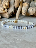 Petite Freshwater Pearl & Gemstone [Personalized] WORD BRACELETS