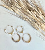 the MINIMALIST Heishi Hoop