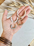 the MINIMALIST Heishi Hoop