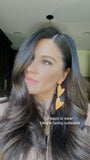 Metallic Double Heart Dangles
