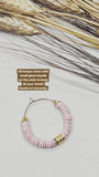 the MINIMALIST Heishi Hoop