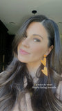 Metallic Double Heart Dangles