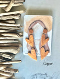 Metallic Double Heart Dangles