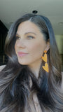 Metallic Double Heart Dangles