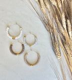 the MINIMALIST Heishi Hoop